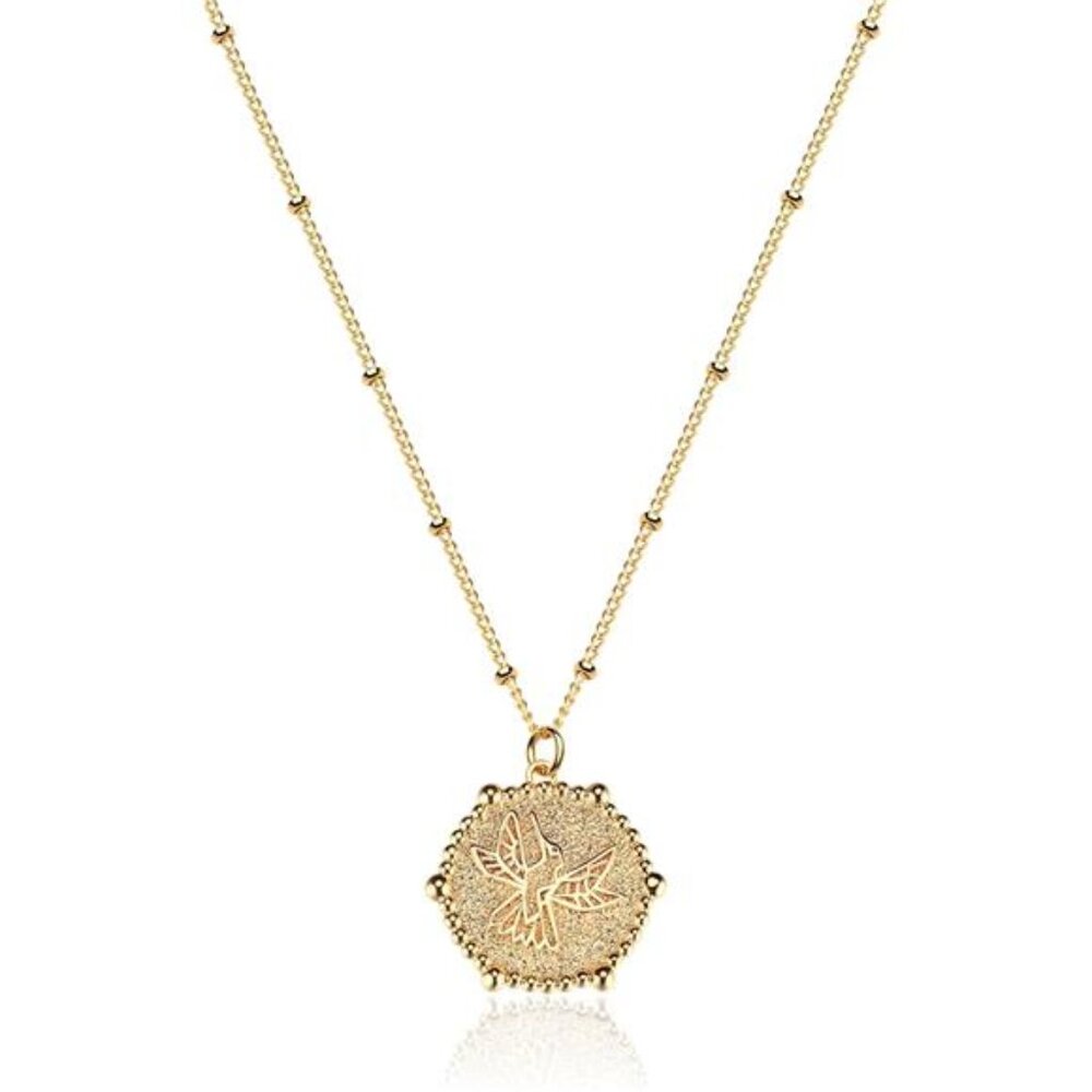 Animal Necklaces for Women Gold Plated Necklace Butterfly Bird Cat